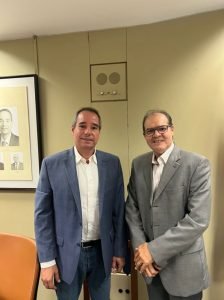 Luis Tibé, presidente nacional do Avante, com Cícero Amélio