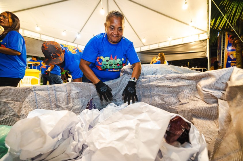 Em três dia no polo Carlos Moura foram coletadas cinco toneladas de maeteriais. Foto: Jonathan Lins/Secom Maceió