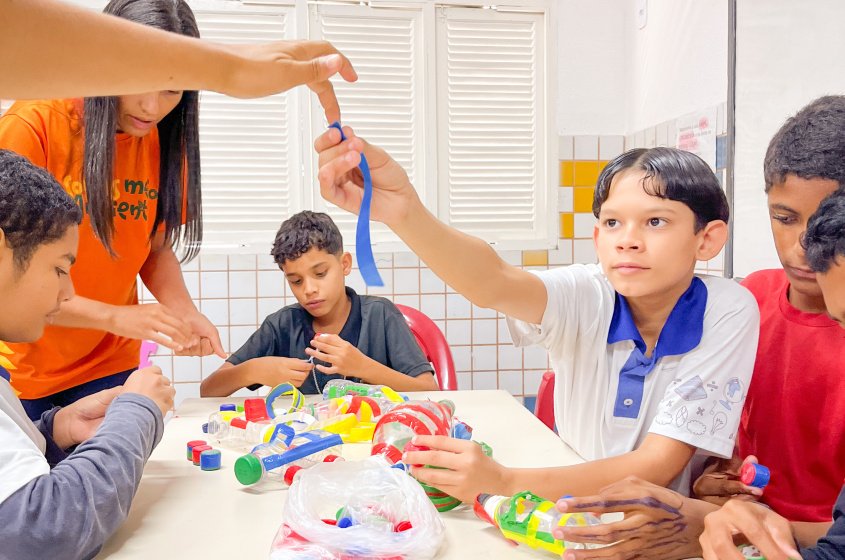 Alunos participaram de atividades lúdicas. Foto: Ascom Alurb