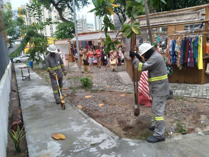 Foram instalados eletrodutos e caixas de passagem durante primeira etapa da obra. Foto: Ilumina
