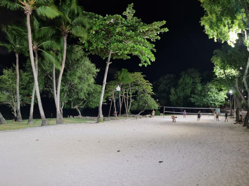 Área de prática esportiva na orla lagunar também já havia recebido iluminação em LED