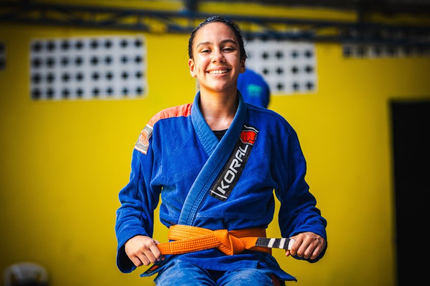 Nycolle disputa neste domingo (23), o Pan Kids IBJJF, realizado na Flórida - Estados Unidos. Foto: Jonathan Lins/Secom Maceió