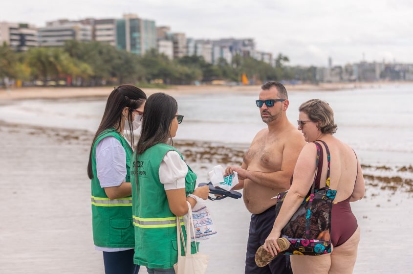 Educação ambiental reduz quantidade de lixo nas praias. Foto: Itawi Albuquerque/Secom Maceió