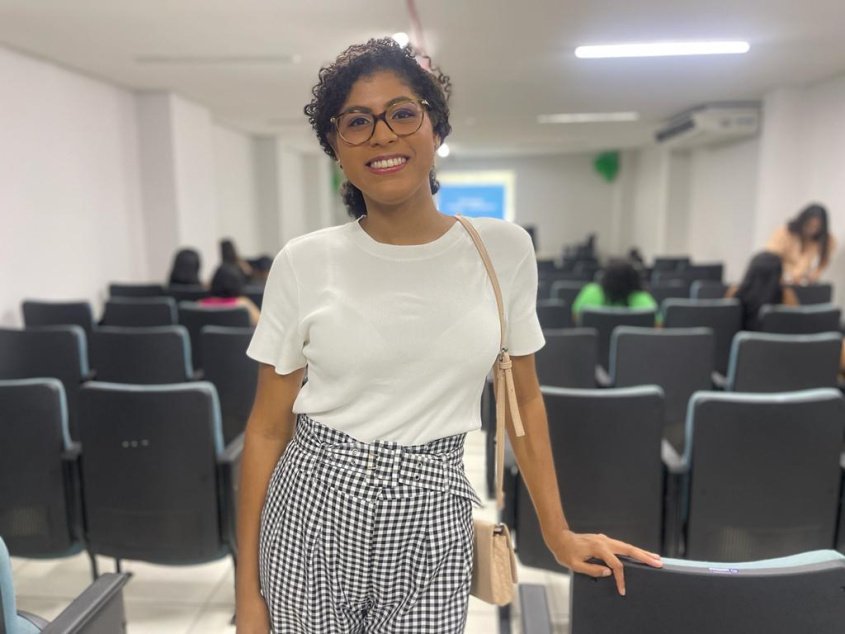 "Conhecer o real funcionamento das unidades foi o maior aprendizado para mim", disse a estudante Maria Eduarda. Foto: Ascom SMS