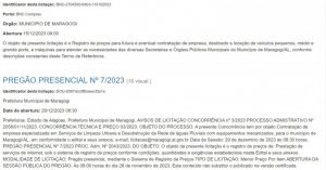 Pregão alvo de manobra