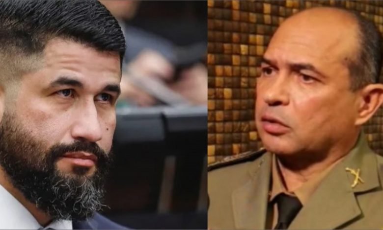 Deputado Fábio Costa e o comandante-geral da PM, coronel Paulo Amorim