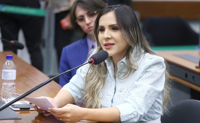 Deputada Andreia Siqueira (MDB-PA) fala em comissão da Câmara dos Deputados