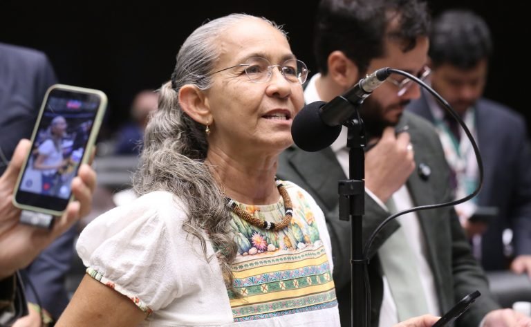 Deputada Heloísa Helena (Rede-RJ) fala no Plenário da Câmara dos Deputados