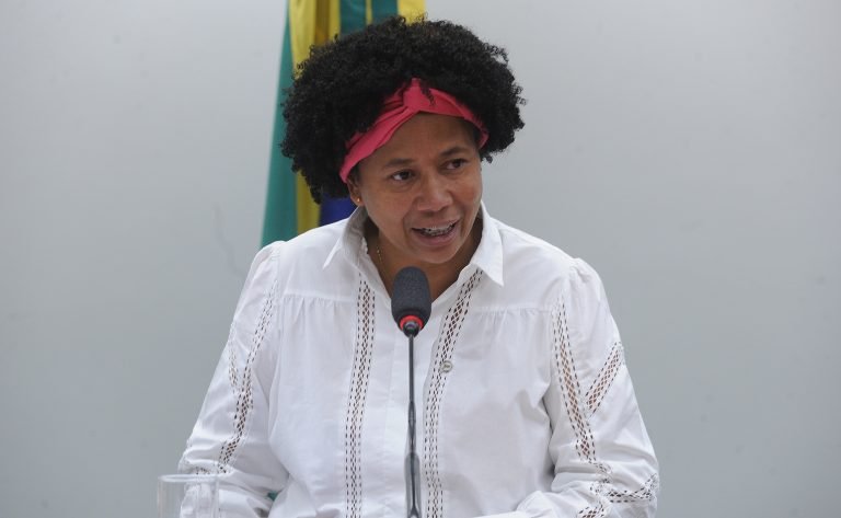 Deputada Silvia Cristina fala ao microfone