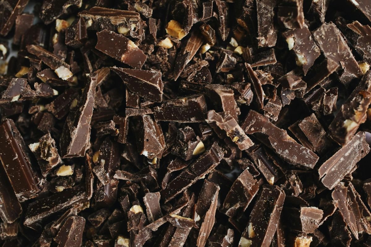 pedaços de chocolate