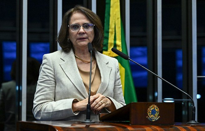 Damares critica erotização na TV durante discurso no Senado