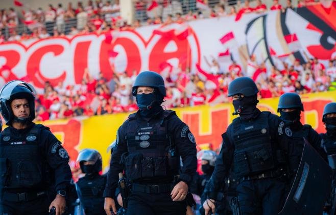 Segurança na partida CRB x Fortaleza pela Copa do Brasil