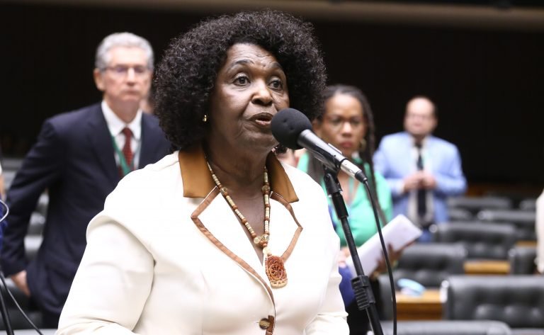 Deputada Benedita da Silva (PT-RJ) no Plenário da Câmara dos Deputados